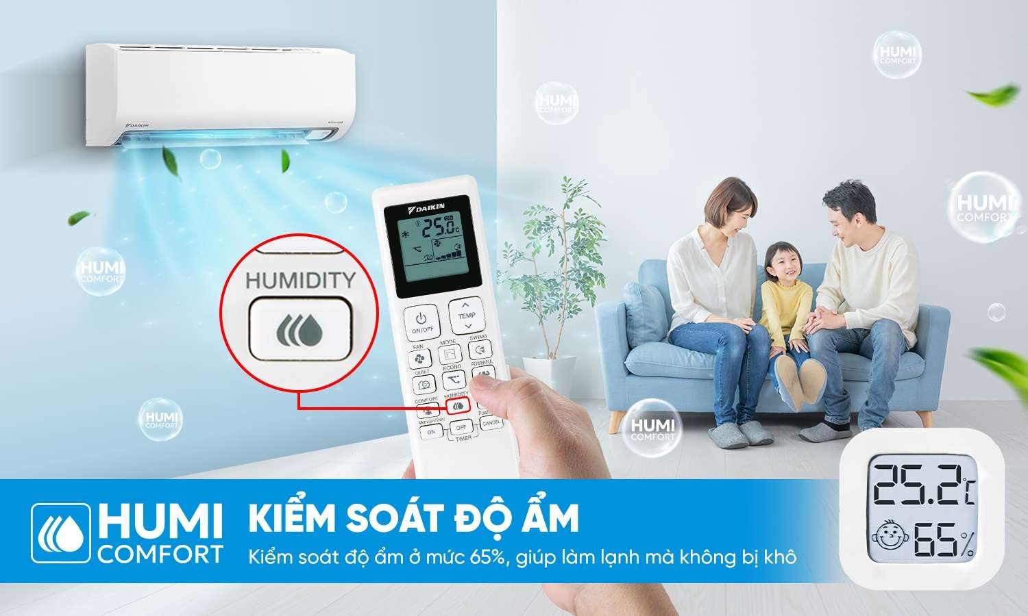 Điều hòa Daikin 9000 BTU inverter 1 Chiều FTKB25ZVMV