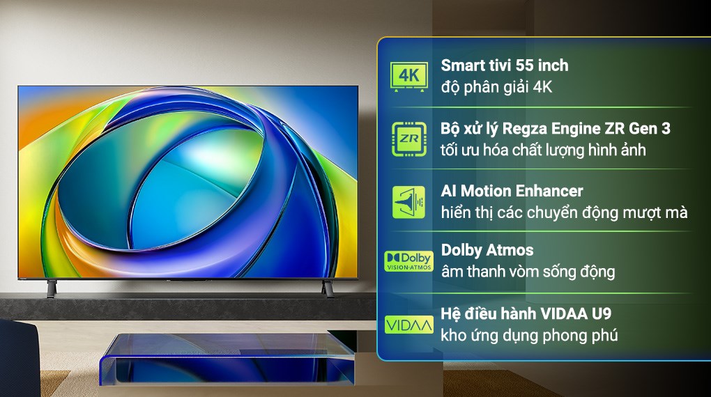 Smart Tivi Toshiba AI 4K 55 inch 55C350RP